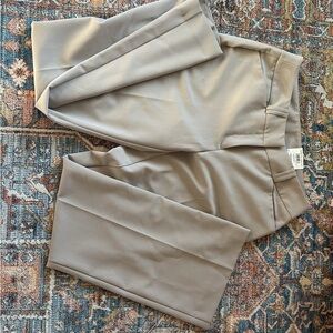 NEW Alfani Curvy Fit Tailored Light Taupe Dress Pants